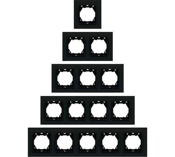 4-местная рамка Vesta Electric Exclusive Black FRM050404CHR