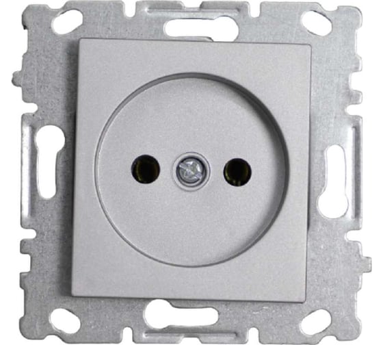 Одинарная розетка Vesta Electric Silver без заземления без рамки FRZ00010109SRM