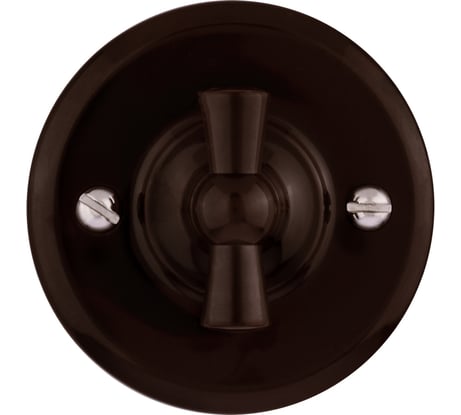 Поворотный выключатель TDM ELECTRIC проходной с ручкой (бантик) 10А коричневый «Виви» SQ1820-1405