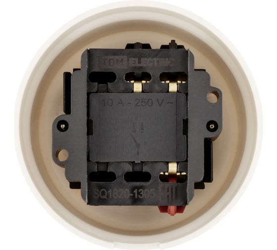 Поворотный выключатель TDM ELECTRIC проходной с ручкой (бантик) 10А сл. кость «Виви» SQ1820-1305