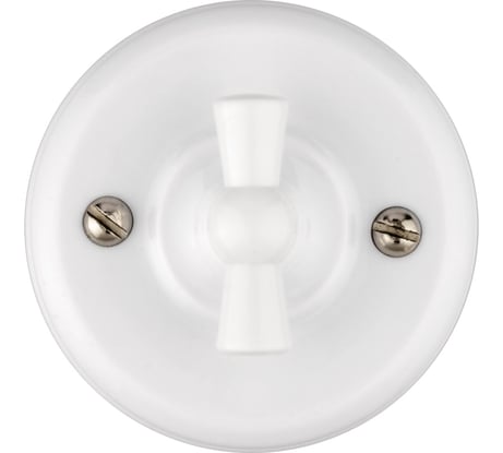 Поворотный выключатель TDM ELECTRIC проходной с ручкой (бантик) 10А белый «Виви» SQ1820-1005