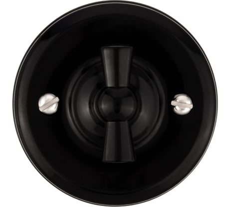 Поворотный выключатель TDM ELECTRIC проходной с ручкой (бантик) 10А черный «Виви» SQ1820-1205