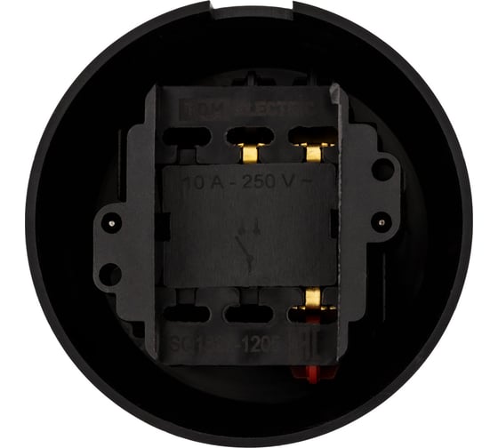 Поворотный выключатель TDM ELECTRIC проходной с ручкой (бантик) 10А черный «Виви» SQ1820-1205