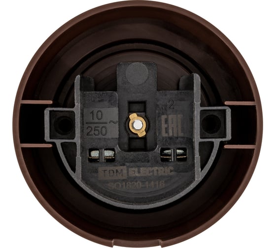Розетка TDM ELECTRIC 2П 10А 250В коричневая «Виви» SQ1820-1416