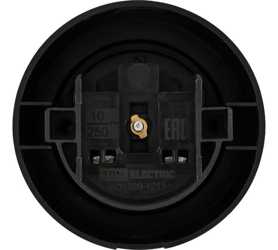 Розетка TDM ELECTRIC 2П 10А 250В черная «Виви» SQ1820-1211