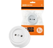 Розетка TDM ELECTRIC 2П 10А 250В белая «Виви» SQ1820-1011