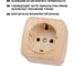 Розетка TDM ELECTRIC 2П+З открытой установки IP20 16А, сосна "Дача" Народная SQ1824-0038 5