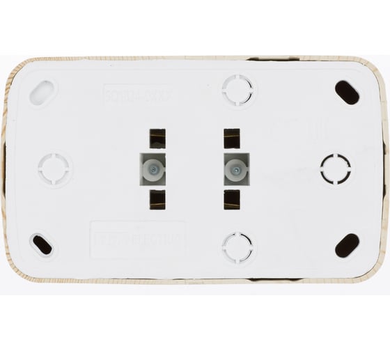 Розетка TDM ELECTRIC двойная 2П открытой установки IP20 10А, сосна "Дача" Народная SQ1824-0039