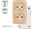 Розетка TDM ELECTRIC двойная 2П открытой установки IP20 10А, сосна "Дача" Народная SQ1824-0039 3