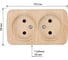 Розетка TDM ELECTRIC двойная 2П открытой установки IP20 10А, сосна "Дача" Народная SQ1824-0039 4