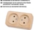 Розетка TDM ELECTRIC двойная 2П открытой установки IP20 10А, сосна "Дача" Народная SQ1824-0039 5