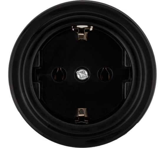 Розетка TDM ELECTRIC 2П+З 16А 250В черная «Виви» SQ1820-1212