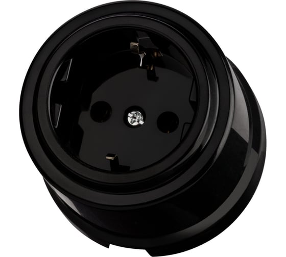 Розетка TDM ELECTRIC 2П+З 16А 250В черная «Виви» SQ1820-1212