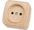 Розетка TDM ELECTRIC 2П открытой установки IP20 10А, сосна "Дача" Народная SQ1824-0037 1