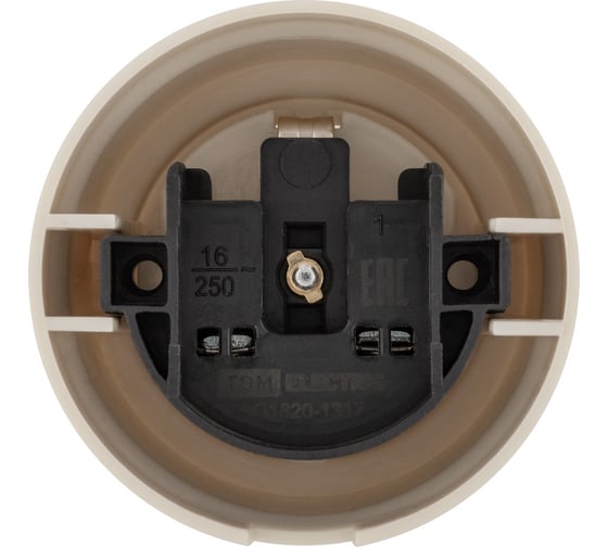 Розетка TDM ELECTRIC 2П+З 16А 250В сл. кость «Виви» SQ1820-1317