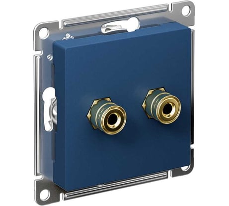 2-местная аудиорозетка Systeme Electric Atlasdesign аквамарин ATN001187