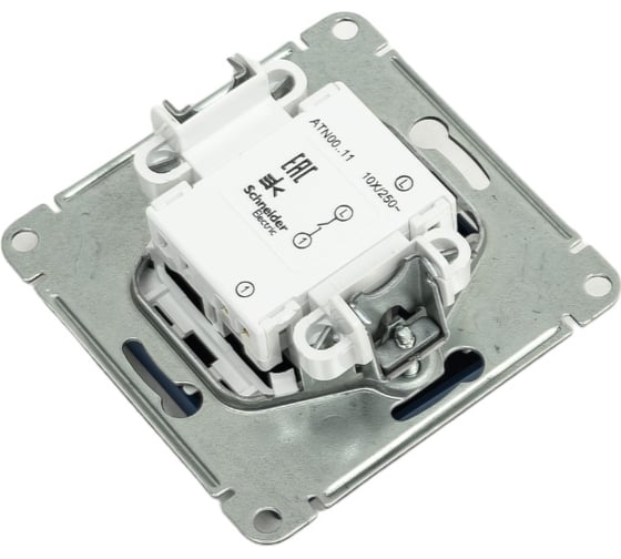 1-клавишный выключатель Systeme Electric Atlasdesign аквамарин сх.1 10ах ATN001111