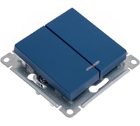 2-клавишный выключатель Systeme Electric Atlasdesign аквамарин с подсветкой, сх.5а, 10ах ATN001153