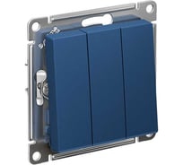 3-клавишный выключатель Systeme Electric Atlasdesign аквамарин. сх.1+1+1, 10ах ATN001131