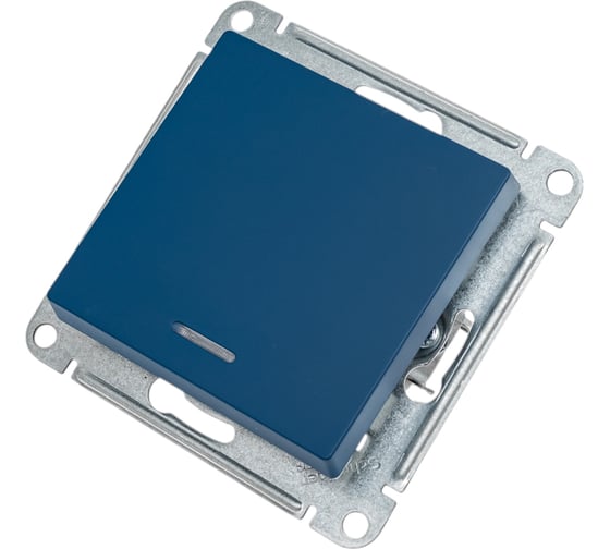 1-клавишный переключатель Systeme Electric Atlasdesign аквамарин с подсветкой, сх.6а, 10ах ATN001163