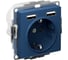 Розетка Systeme Electric Atlasdesign аквамарин 16а c 2 usb a+a, 5в/2,4а, 2x5в/1,2а ATN001130 1