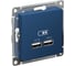 2-местная розетка usb Systeme Electric Atlasdesign аквамарин, 5в, 2,1 а ATN001133 1