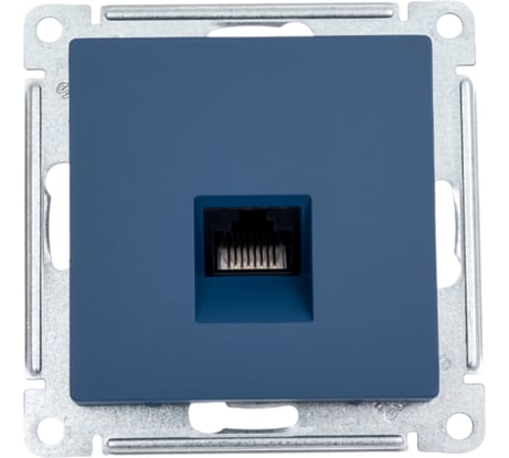 Компьютерная розетка Systeme Electric Atlasdesign аквамарин rj45, кат 5е ATN001183