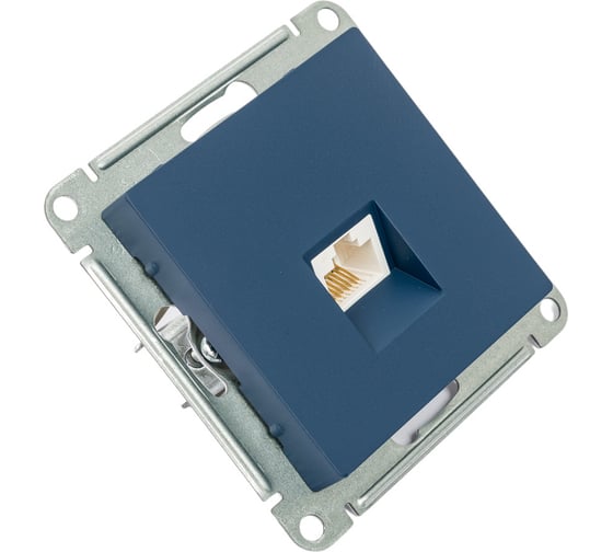 Компьютерная розетка Systeme Electric Atlasdesign аквамарин rj45, кат 5е ATN001183