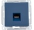 Розетка компьютерная Systeme Electric AtlasDesign, RJ45, 5e, механизм, Аквамарин ATN001183 1