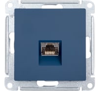 Компьютерная розетка Systeme Electric Atlasdesign аквамарин rj45, кат 6е ATN001186