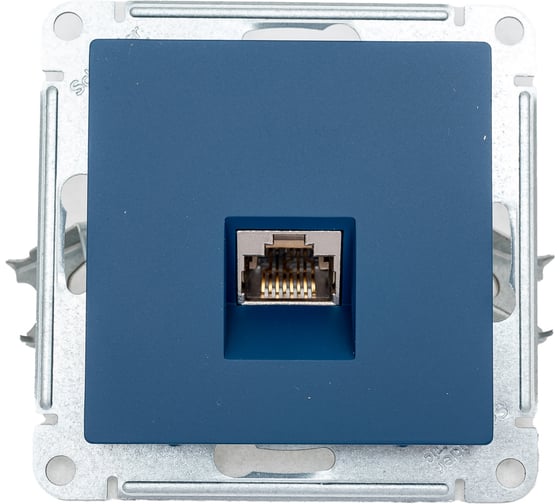 Компьютерная розетка Systeme Electric Atlasdesign аквамарин rj45, кат 6е ATN001186