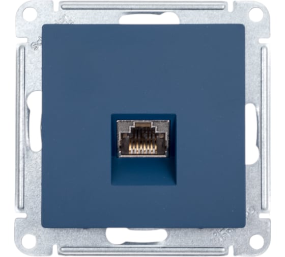 Компьютерная розетка Systeme Electric Atlasdesign аквамарин rj45, кат 6е ATN001186 1