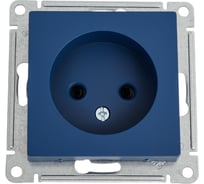 Розетка Systeme Electric Atlasdesign аквамарин без заземления со шторками, 16а ATN001149