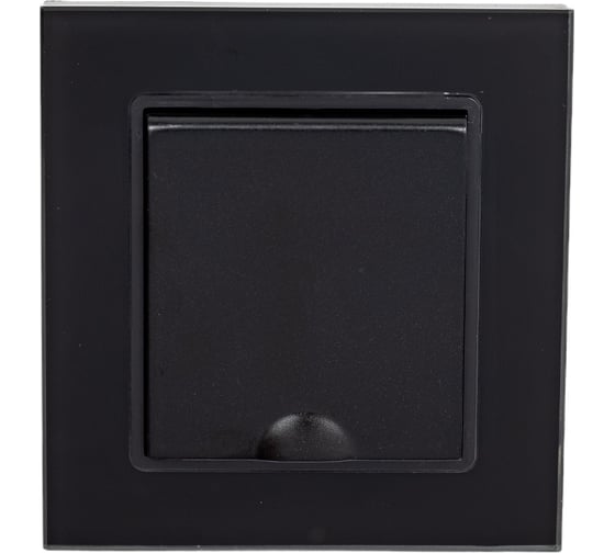 Одинарная розетка Vesta Electric Exclusive Black с заземлением с крышкой FRZMT040007CHR