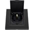 Розетка Metronex Electric Exclusive Black одинарная с заземлением с крышкой FRZMT040007CHR 1
