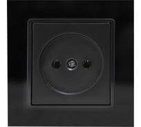Одинарная розетка Vesta Electric Exclusive Black без заземления FRZMT040006CHR