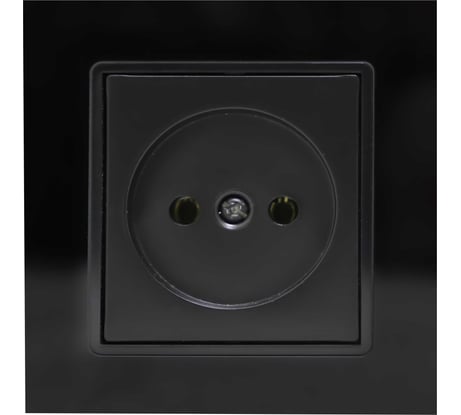 Розетка Metronex Electric Exclusive Black одинарная без заземления FRZMT040006CHR
