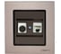 Розетка Metronex Electric Exclusive Champagne Metallic для сетевого кабеля LAN + TV FRZTV010002BSH 1