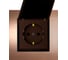 Розетка Metronex Electric Exclusive Champagne Metallic одинарная с заземлением с крышкой FRZ00041024BSH 1