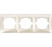 Рамка 3-х постовая горизонтальная перламутр серия "Лама" TDM ELECTRIC SQ1815-0831