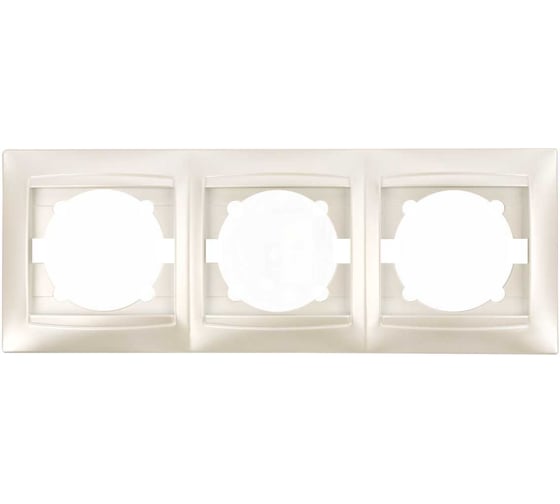 Рамка 3-х постовая горизонтальная перламутр серия "Лама" TDM ELECTRIC SQ1815-0831 1