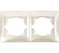 Рамка 2-х постовая горизонтальная перламутр серия "Лама" TDM ELECTRIC SQ1815-0830