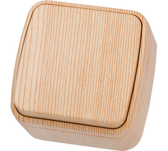 Выключатель TDM ELECTRIC 1-кл. открытой установки IP20 10А, сосна "Дача" Народная SQ1824-0051 1