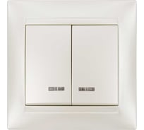 Выключатель 1 клавишный с подсветкой TDM ELECTRIC 10А перламутр серия "Лама" SQ1815-0804