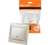 Выключатель TDM ELECTRIC 1 кл. с подсветкой 10А перламутр "Лама" SQ1815-0804