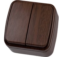 Выключатель TDM ELECTRIC 2-кл. открытой установки IP20 10А, венге "Дача" Народная SQ1824-0042