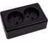 Розетка Metronex Electric Mega Black двойная без заземления FRZ00010221CMT 3