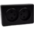 Розетка Metronex Electric Mega Black двойная без заземления FRZ00010221CMT 4