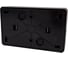 Розетка Metronex Electric Mega Black двойная без заземления FRZ00010221CMT 5