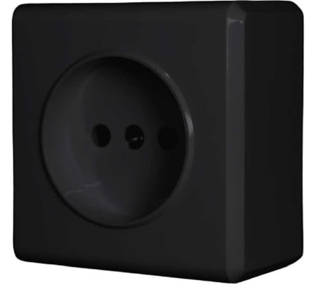 Розетка Metronex Electric Mega Black одинарная с заземлением FRZ00010106CMT